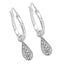 0.28 Carat Genuine White Diamond Sterling Silver Earrings