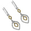 1.00 Carat Genuine White & Yellow Diamond Sterling Silver Earrings