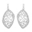 0.73 Carat Genuine White Diamond Sterling Silver Earrings