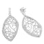 0.73 Carat Genuine White Diamond Sterling Silver Earrings