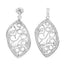0.73 Carat Genuine White Diamond Sterling Silver Earrings