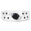 0.59 Carat Genuine Black Diamond Sterling Silver Engagement Ring