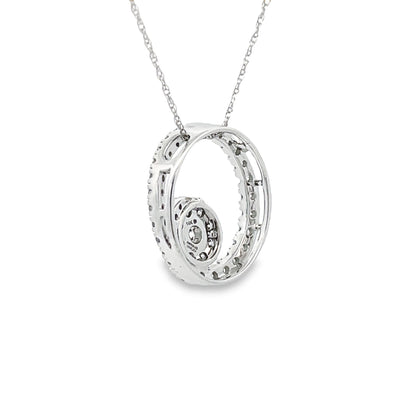 .50ct Diamond Circle of Love Pendant in 14KT White Gold