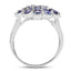 Anillo de Compromiso de Plata Esterlina con Tanzanita Genuina de 2.70 Quilates