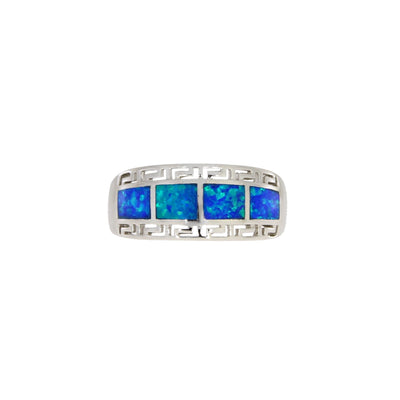 Anillo de Ópalo Natural Creado en Plata Esterlina