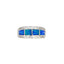 Natural Created Opal Ring in Sterling Silver