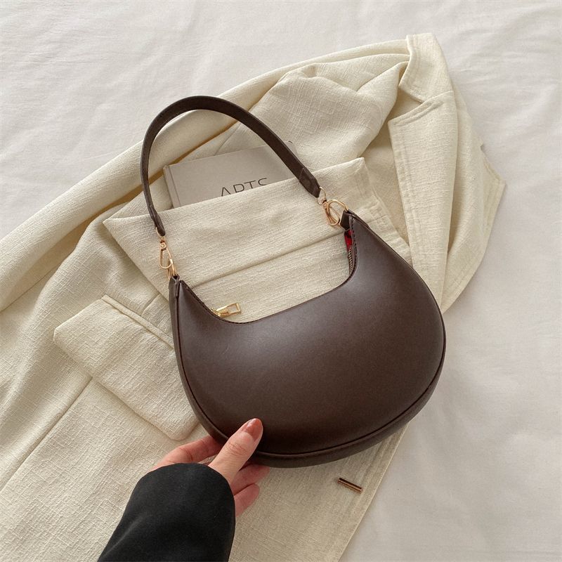 Bolso de Hombro Texturizado en Forma de Media Luna Niche para Mujeres