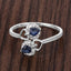0.34 Carat Blue Sapphire & Diamond 14K White Gold Engagement Ring