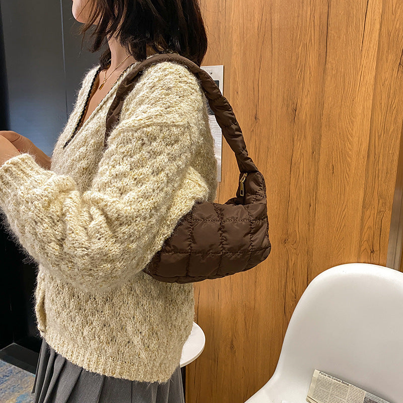 Trendy Pleated Cloud-Shaped Shoulder Bag for Women