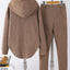 Textured Long Sleeve Hoodie and Pants Set