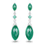Elegant 8.52 Carat Dyed Emerald & Sterling Silver Earrings