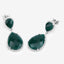 19.42 Carat Dyed Emerald and White Topaz Sterling Silver Earrings