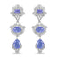 7.73 Carat Genuine Tanzanite & White Topaz Sterling Silver Earrings