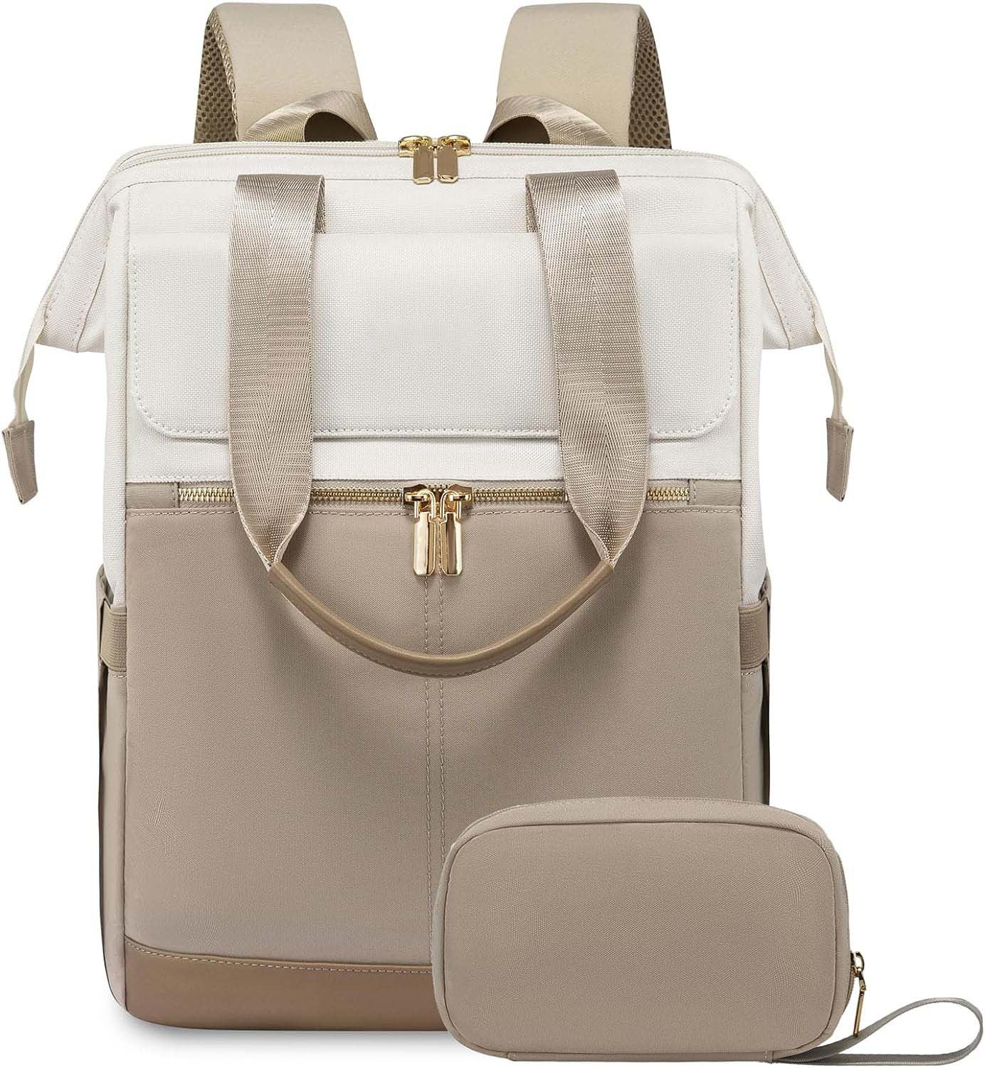 Large Capacity Contrast Color Travel Laptop Backpack