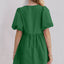 Elegant Ruched Puff Sleeve Mini Dress with Bow Detail