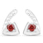 0.44 Carat Genuine Garnet Sterling Silver Earrings