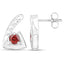 0.44 Carat Genuine Garnet Sterling Silver Earrings