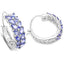 Pendientes de plata esterlina con tanzanita genuina de 3.92 quilates