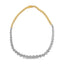 Collier Riviera en diamant pavé certifié IGI en or jaune 14K