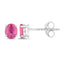 Boucles d'oreilles en or blanc 14K avec rubis véritable de 0,60 carat