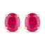 0.60 Carat Genuine Ruby 14K Yellow Gold Earrings