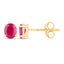 0.60 Carat Genuine Ruby 14K Yellow Gold Earrings