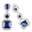 11.62 Carat Dyed Sapphire Sterling Silver Earrings