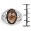 10.50 Carat Smoky Quartz Sterling Silver Engagement Ring