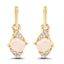 Boucles d'oreilles en opale éthiopienne et diamants blancs de 0,57 carat