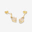 Boucles d'oreilles en opale éthiopienne et diamants blancs de 0,57 carat