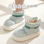 Women's Ankle Wrap Cotton Slippers - Thick Sole & Non-Slip