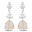 Boucles d'oreilles en argent sterling avec rutile doré de 15,97 carats et topaze blanche
