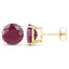 Boucles d'oreilles en rubis véritable de 7,40 carats en or jaune 14K