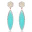 Boucles d'oreilles pendantes en or rose 14K plaqué Amazonite et Préhnite