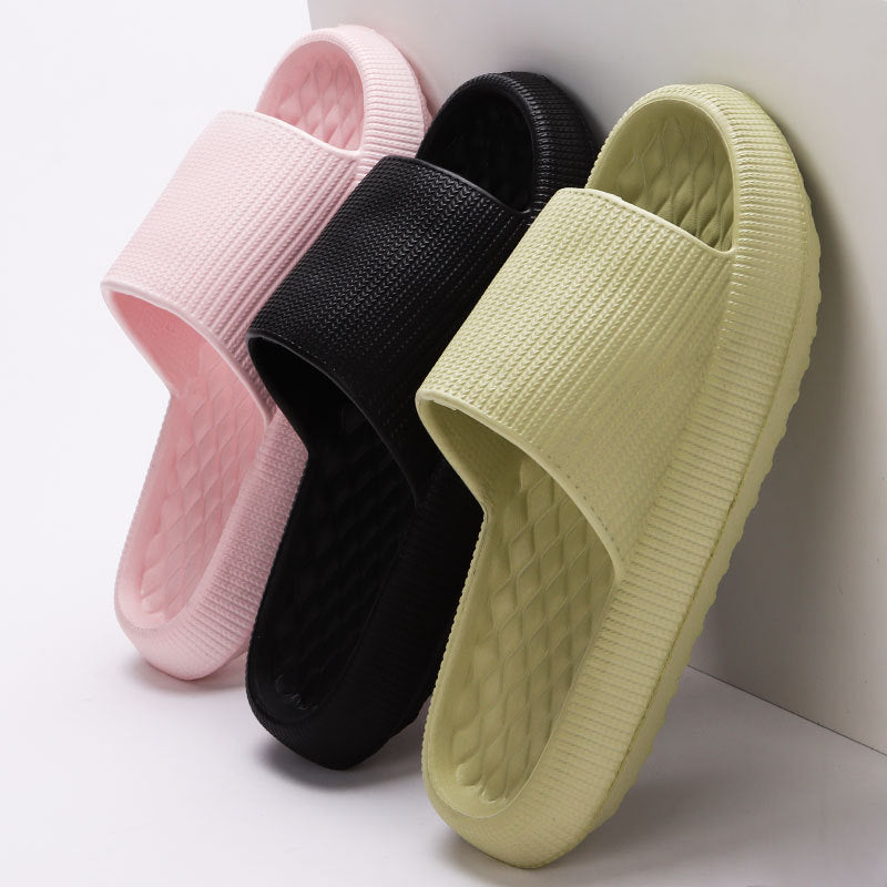 Chaussons d'été en EVA avec motif en losange - Chaussures d'intérieur pour femmes