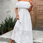 Robe Maxi Élégante à Épaules Dégagées pour l'Été
