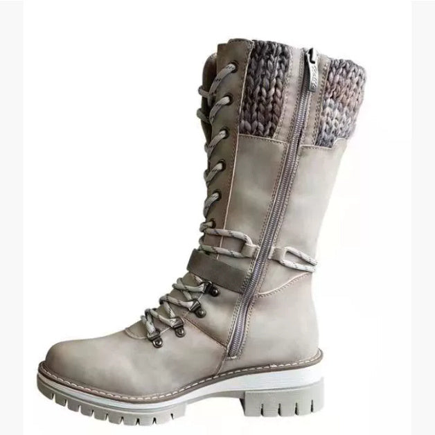 Fur Integrated Women's Knee-high Snow Boots