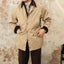 Retro Italian Corduroy Stitching Lapel Waterproof Jacket