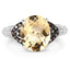 Anillo de Compromiso de Citrino y Diamante de 4.65 Quilates en Plata Esterlina .925