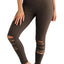 Rose Red Cut-out Skinny High Waist Leggings - Korvel