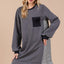Robe Sweatshirt en Terry à Motifs Rayés