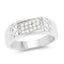 0.23 Carat Genuine White Diamond Sterling Silver Engagement Ring