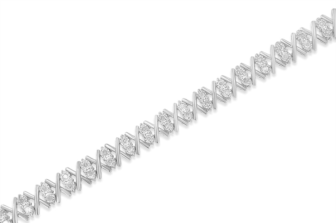 Pulsera de Tenis X-Link con Diamantes en Plata Esterlina .925