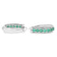 3.42 Carat Genuine Emerald and Diamond Sterling Silver Earrings