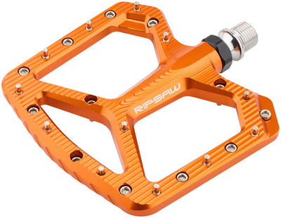 Wolf Tooth Ripsaw Aluminum Pedals - Platform 9/16" Black Orange