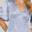 Chic Crinkle Woven V-Neck Balloon Sleeve Mini Dress