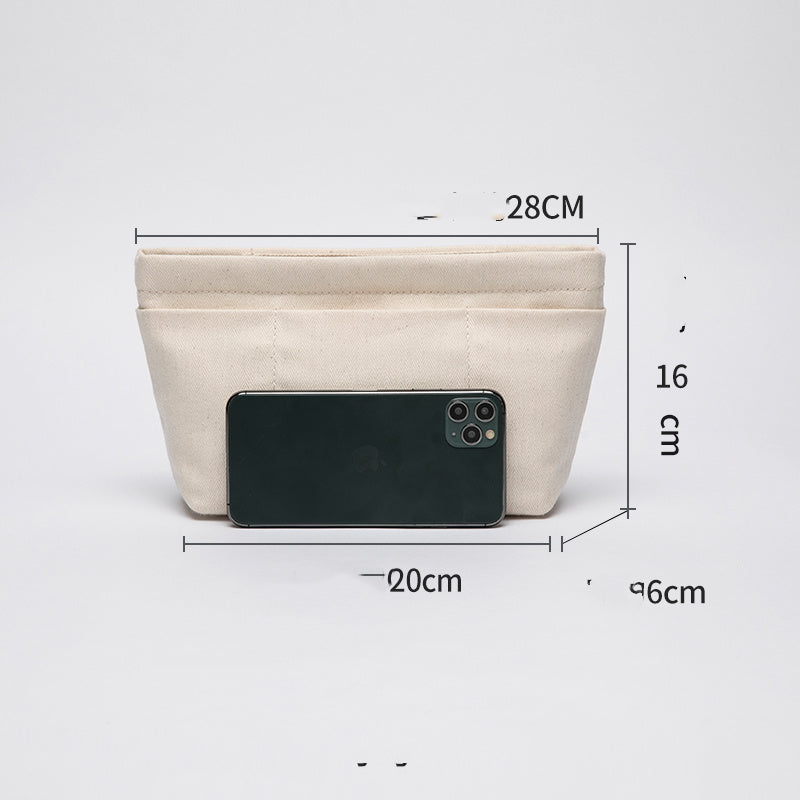 Cotton Canvas Travel Organizer Bag for Makeup