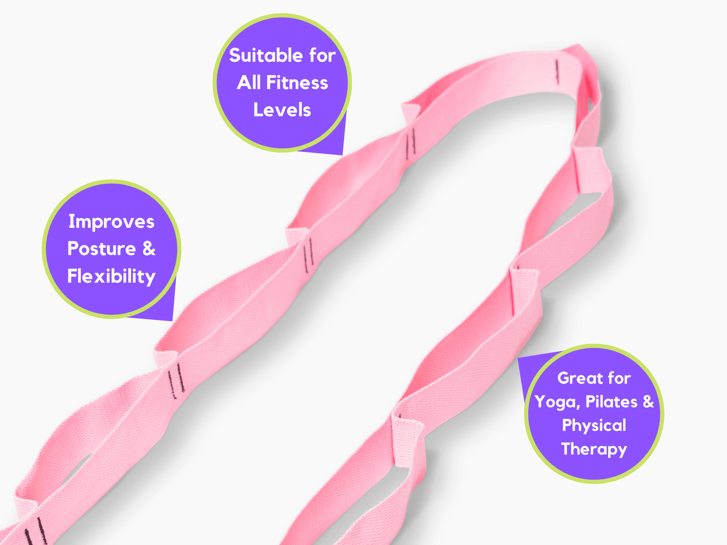 Premium Multi-Loop Stretching Strap for Yoga & Pilates