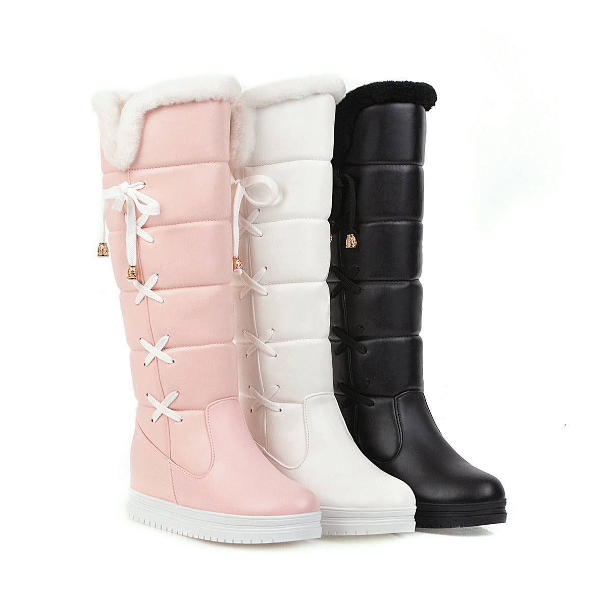 Elegant Plus Size Women's Knee-high Snow Boots
