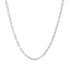 Collier en chaîne en papier clip en or blanc 14K